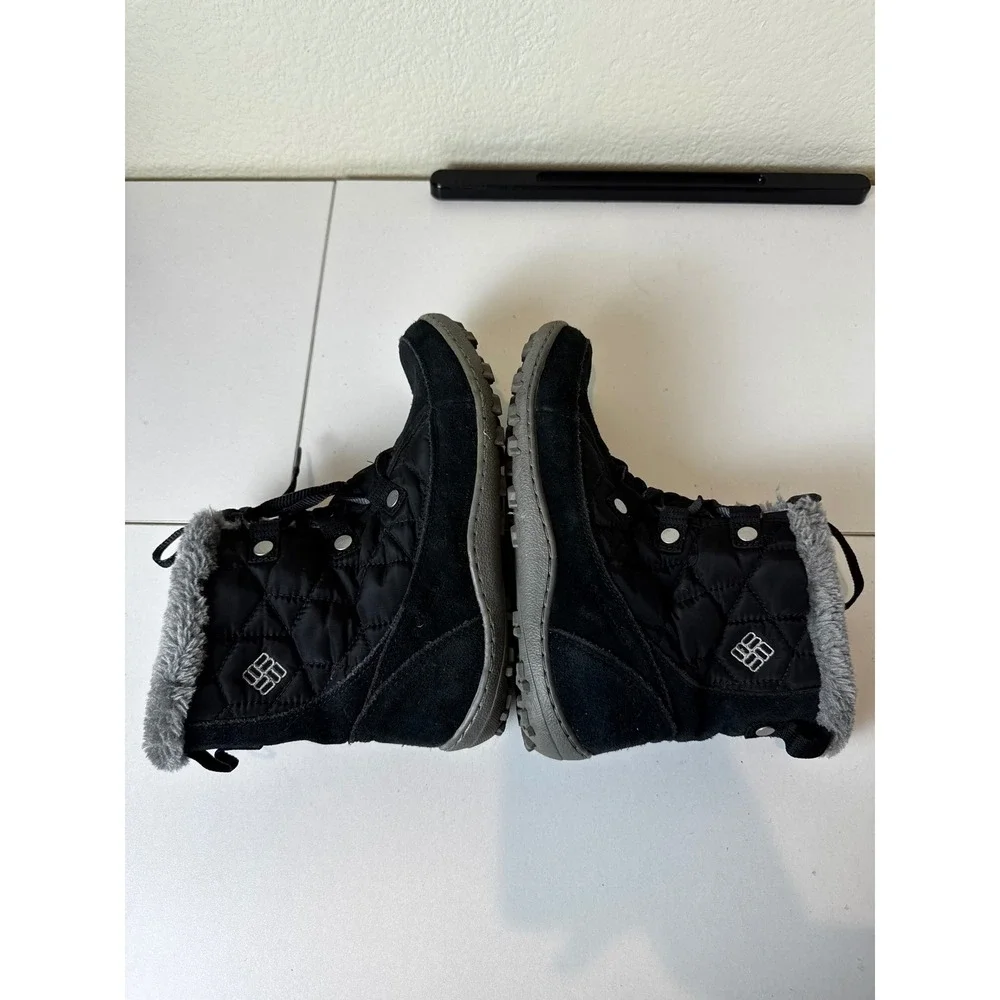 Columbia Minx Shorty II Omni Heat Women Size 7.5 Winter Quilted Faux Fur Boots